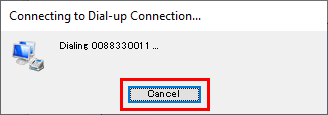 Connecting to Dial-up Connection...