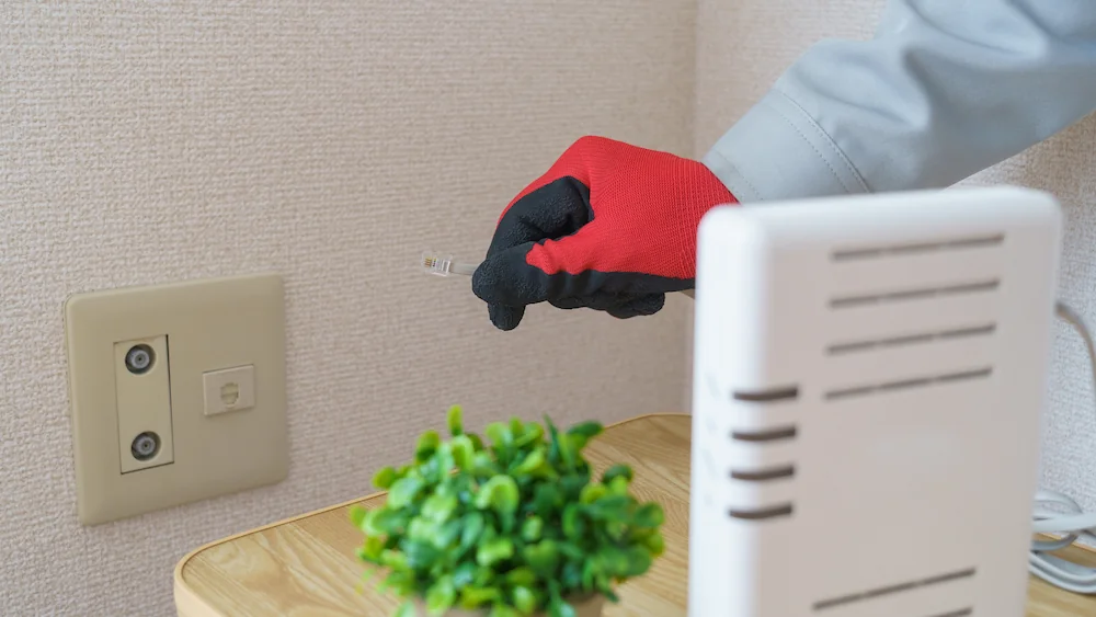 インターネットを接続するための工事中のイメージ画像