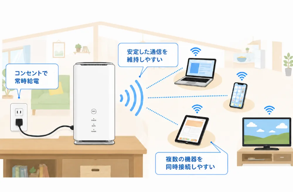 ホームルータの特徴のイメージ画像