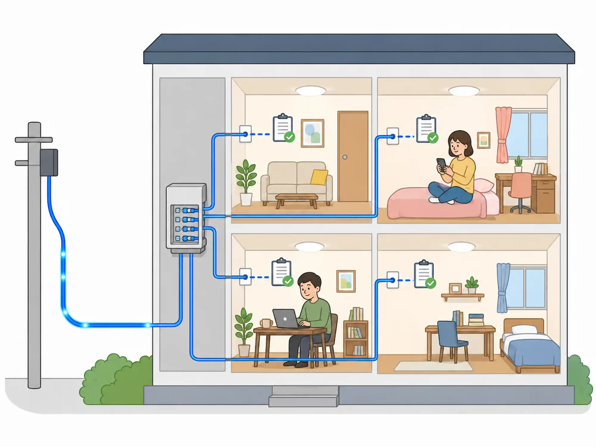 インターネットが完備されている賃貸物件のイメージ画像